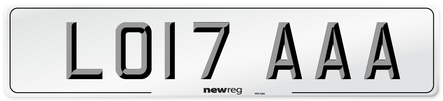 LO17 AAA Number Plate from New Reg